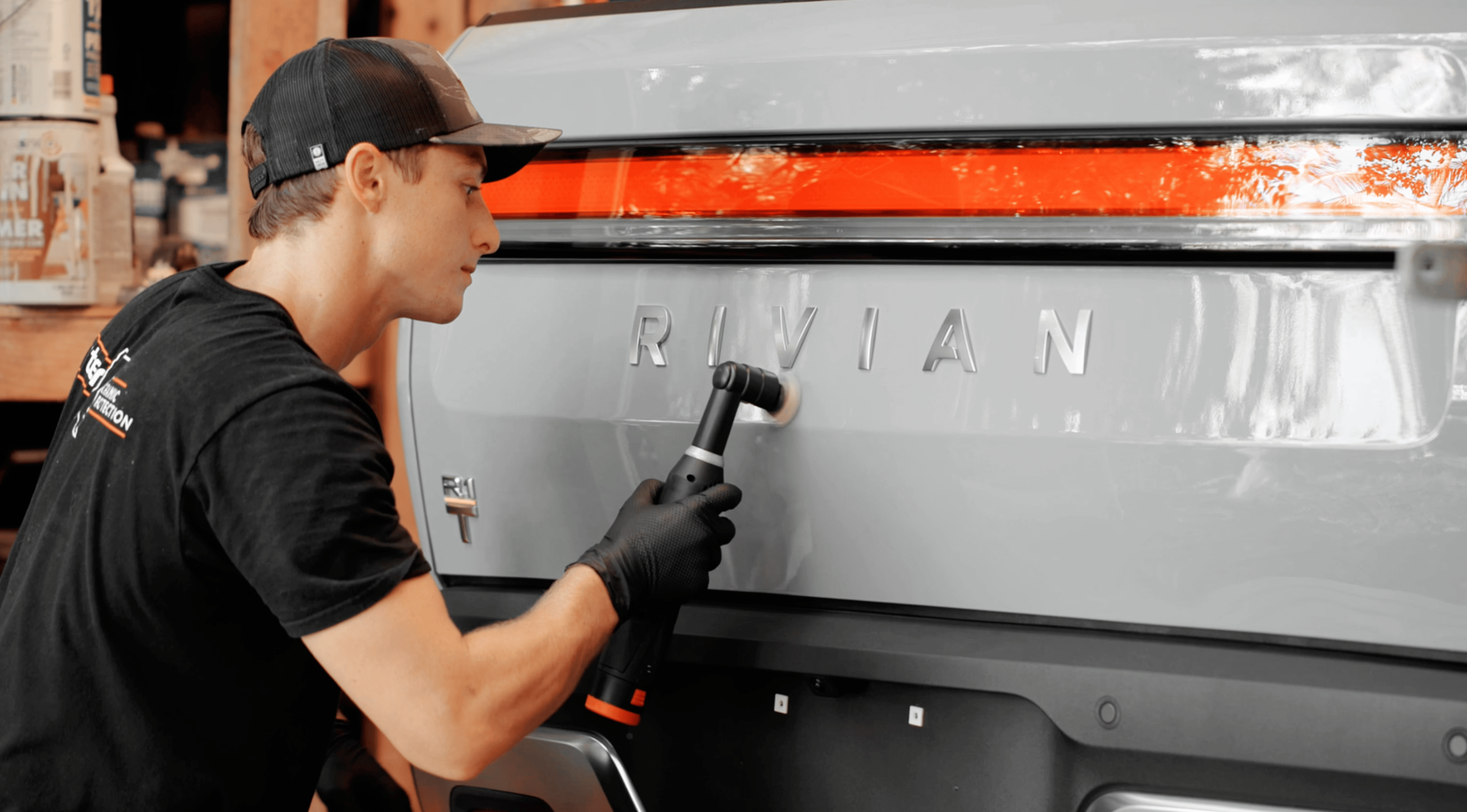 Ethan Baggs Auto Detailing a truck